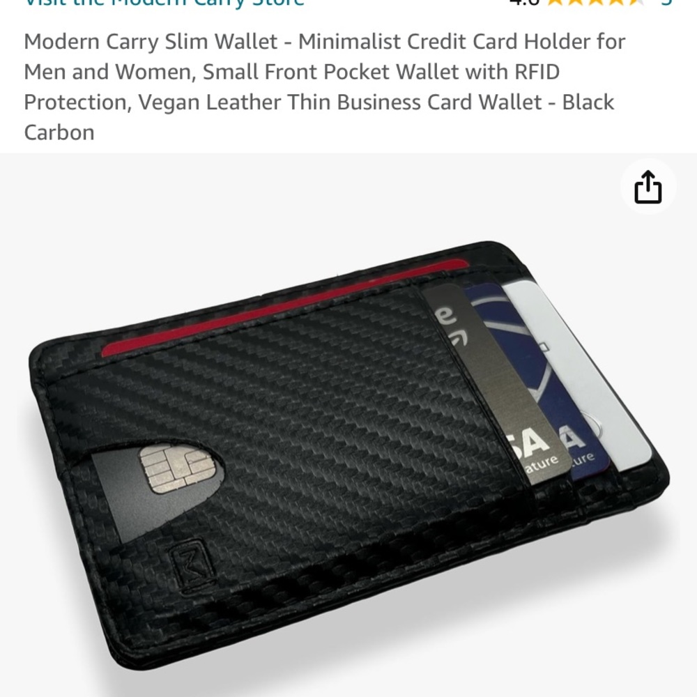 Slim Carry Wallet with RFID protection